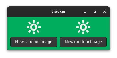 App screenshot with with equal icons